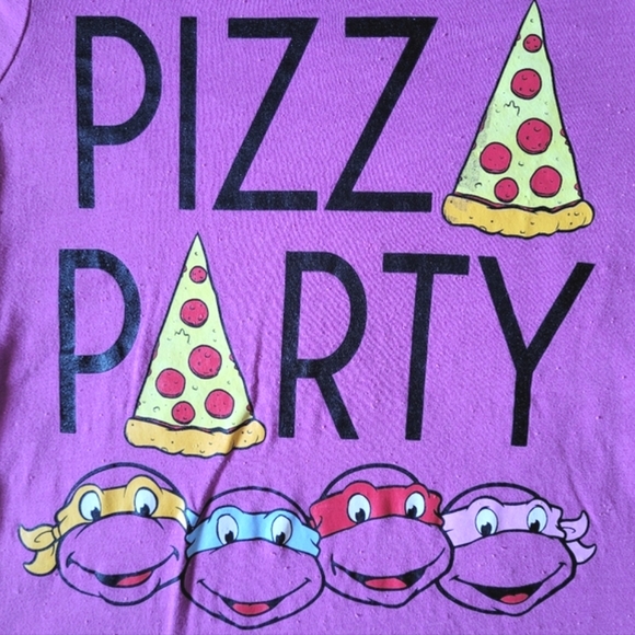 2/$15 🌼 Teenager Mutant Ninja Turtles Pizza Party Tee - Picture 4 of 10